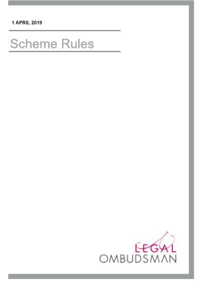 Cover image of scheme rules document